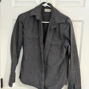 Taylor Stitch Gray Button-Up Flannel Shirt